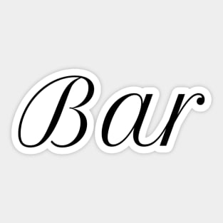 Bar Sticker